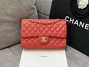 Chanel 25 Classic Caviar In Red - 1