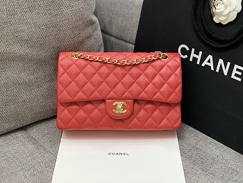 Chanel 25 Classic Caviar In Red