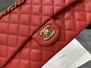 Chanel 25 Classic Caviar In Red - 2