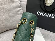 Chanel 25 Classic Caviar In Dark Green - 2