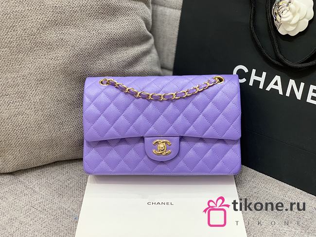 Chanel 25 Classic Caviar In Light Violet - 1