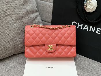 Chanel 25 Classic Caviar In Light Red