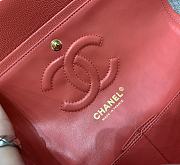 Chanel 25 Classic Caviar In Light Red - 4