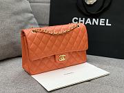 Chanel 25 Classic Caviar In Orange - 4