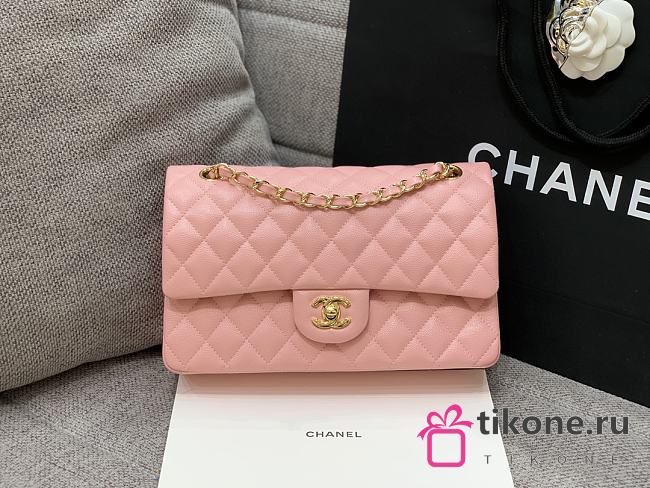 Chanel 25 Classic Caviar In Powder Pink - 1