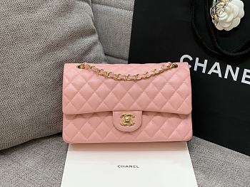 Chanel 25 Classic Caviar In Powder Pink