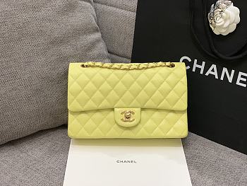 Chanel 25 Classic Caviar In Yellow