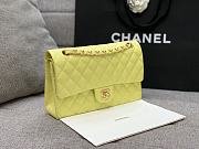 Chanel 25 Classic Caviar In Yellow - 4