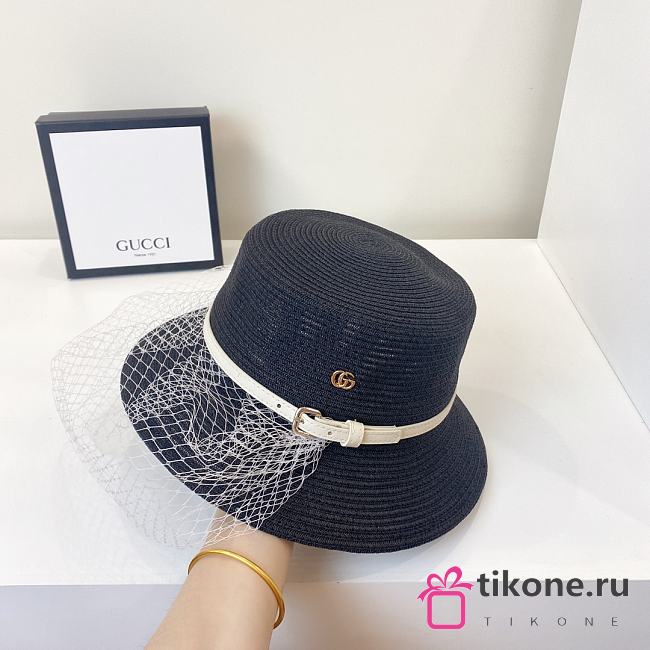 GG Bucket Hat With Lace - 1