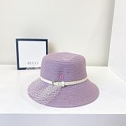 GG Violet Bucket Hat With Lace - 1