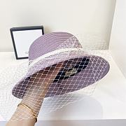 GG Violet Bucket Hat With Lace - 2