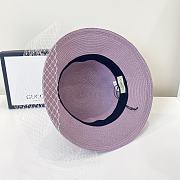 GG Violet Bucket Hat With Lace - 4