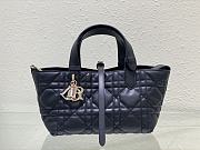 Small Dior Toujours Bag Black Macrocannage Calfskin - 23x14x12cm - 1