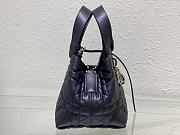 Small Dior Toujours Bag Black Macrocannage Calfskin - 23x14x12cm - 4