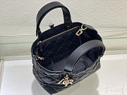 Small Dior Toujours Bag Black Macrocannage Calfskin - 23x14x12cm - 5