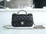 Chanel 23A Black Lambskin Witjh Top Handle - 18x7x12cm - 1