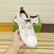 GG 2023 Men Shoes Classic White Genuine Leather   - 4