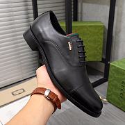 GG Men Shoes Black CoWhide Leather - 4