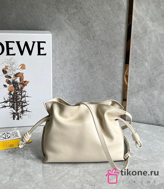 Loewe Mini Flamenco clutch In Beige - 23x18x9cm - 1