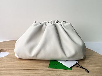 Bottega Veneta White Leather In Teen Size - 31x16x13cm
