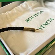 BV Black Leather With Gold Hardware Bracelet - 3