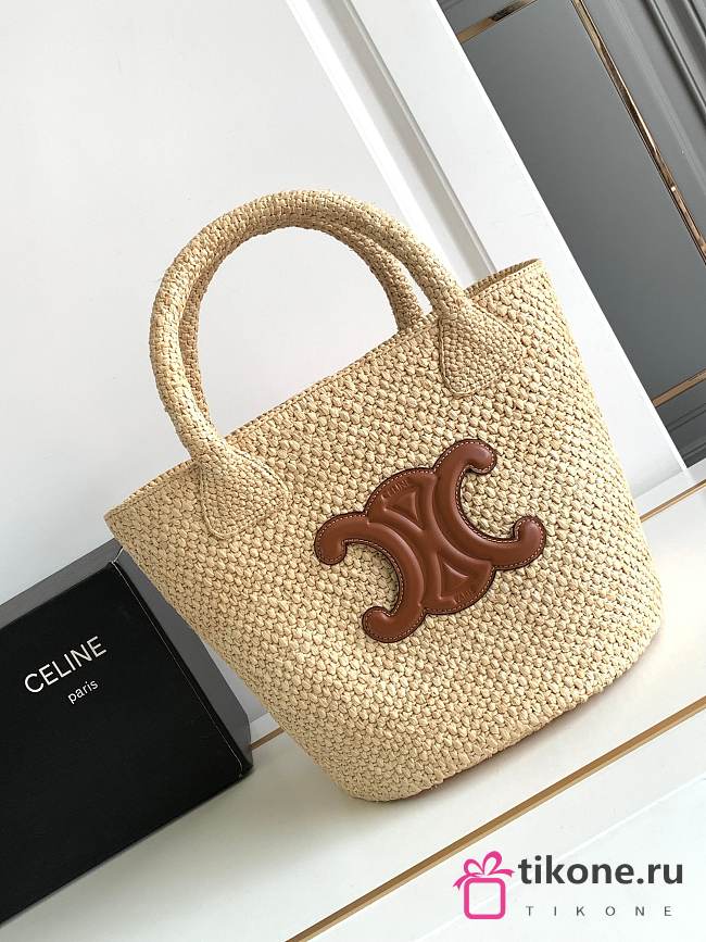 Celine Raffia Tote Bag - 23x22x23cm - 1