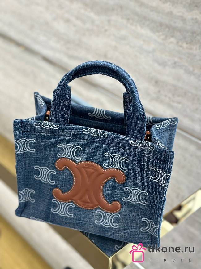 Celine Small Cabas In Denim  - 1