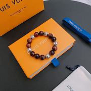 LV Tiger Eyes Stone Thai Silver Style Bracelet - 2