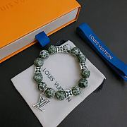 LV Tree Agate Gemstone With Thai Silver Bracelet  - 5