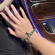 LV Tree Agate Gemstone With Thai Silver Bracelet  - 4