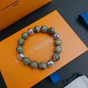 LV Green Onyx With Thai Silver Bracelet - 1