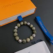 LV Green Onyx With Thai Silver Bracelet - 4