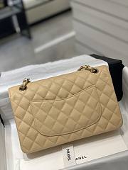 Chanel 25 Beige Caviar Leather Light Gold Hardware - 3