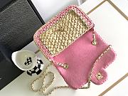 Chanel Mini Raffia Flap Bag - 17.5x13.5x6cm - 2