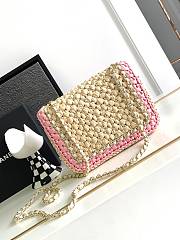 Chanel Mini Raffia Flap Bag - 17.5x13.5x6cm - 4