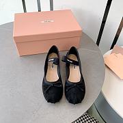 Miumiu Ballerinas Black Flats Shoes - 1