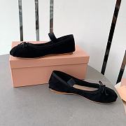 Miumiu Ballerinas Black Flats Shoes - 4