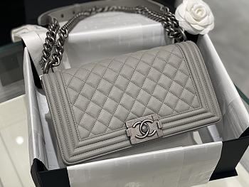 Chanel 25 Le Boy Large Size In Grey