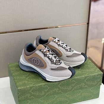 GG Run Unisex Sneakers Grey Suede Materials