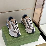 GG Run Unisex Sneakers Grey Suede Materials - 2