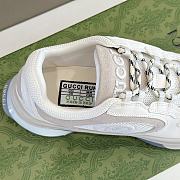 GG Run Unisex Sneakers White Suede Materials - 2