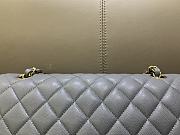 Chanel Classic Medium Flap Grey Caviar Leather - 4