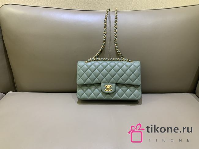 Chanel Medium Light Blue Lamskin Gold Hardware - 1