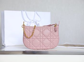 Dior Caro Pink Handbag - 25x16x2.5cm
