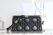 Dior Caro Black Clutch - 27.5x14x4.5cm - 4