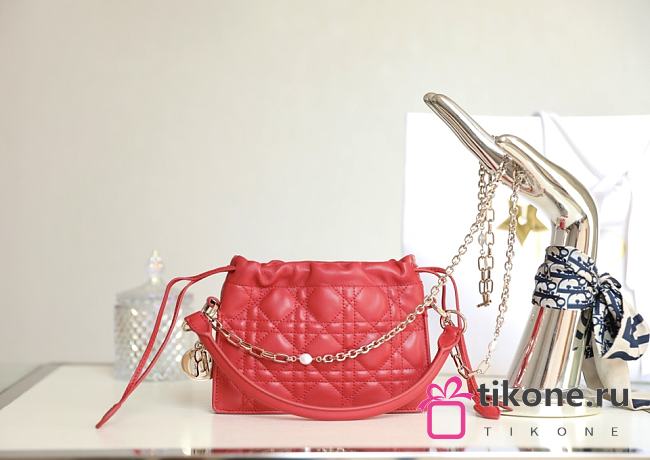 Dior Lady Milly Mini Bag Red - 19x13x5cm - 1