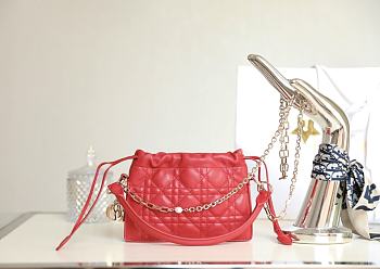 Dior Lady Milly Mini Bag Red - 19x13x5cm