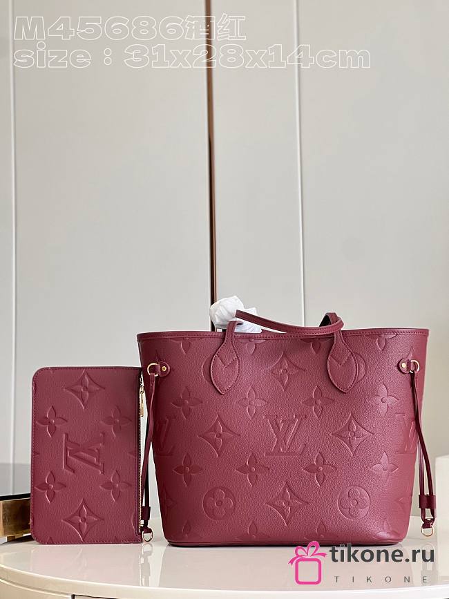 LV Neverfull MM Wine Red - 31x28x14cm - 1