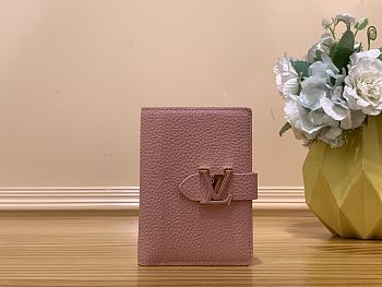 LV Pink Vertical Taurillon - 9x12x1cm