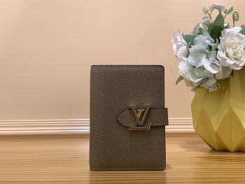 LV Grey Vertical Taurillon - 9x12x1cm